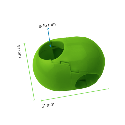 Conector transversal para cuerda de 16 mm