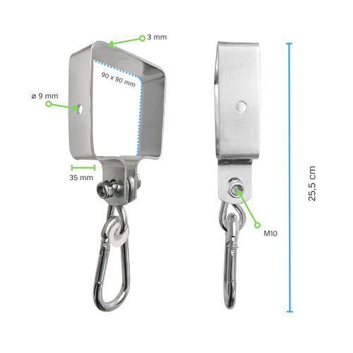 Soporte metálico para columpio 90x90