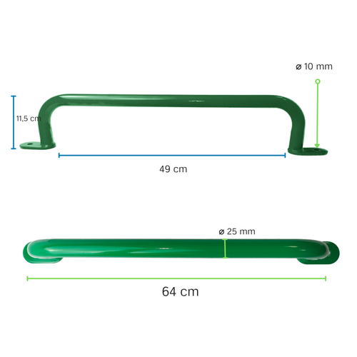 Asa metálica 550 mm EN1176