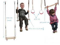 Conjunto de gimnasia Trapecio-anillo-asiento para niños