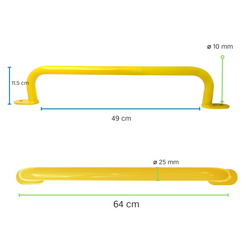 Asa metálica 550 mm EN1176