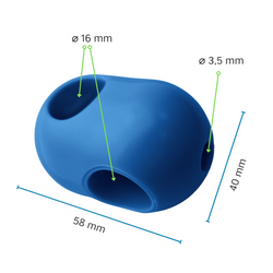 Conector transversal de una pieza para cable reforzado ø16mm