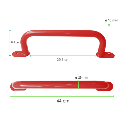 Soporte metálico 350 mm para parque infantil público