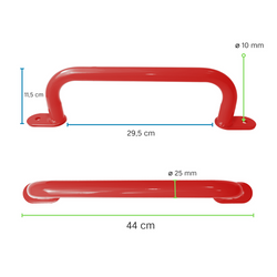 Soporte metálico 350 mm para parque infantil público