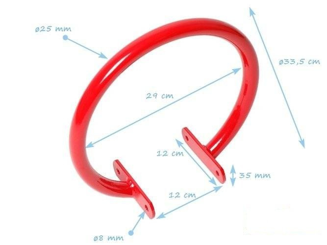 Soporte metálico para barra de equilibrio Ø240