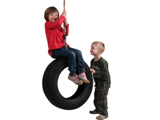 Cuerda de neumático para columpio de parque infantil